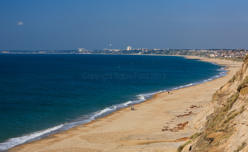 The coast towards Bournemouth from Hengistbury Head