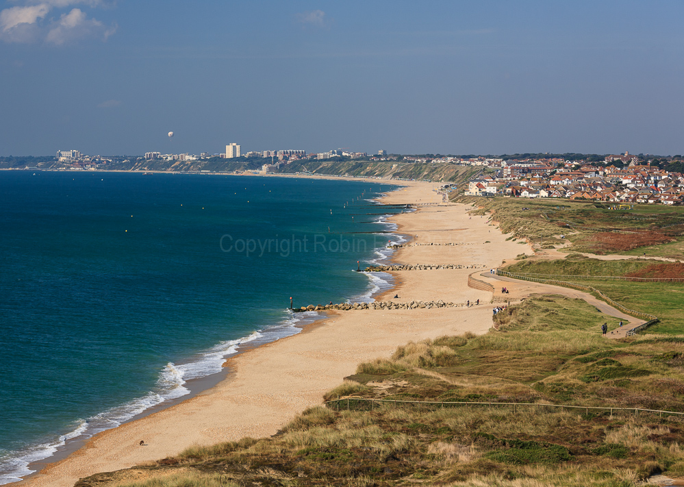 The coast towards Bournemouth from Hengistbury Head