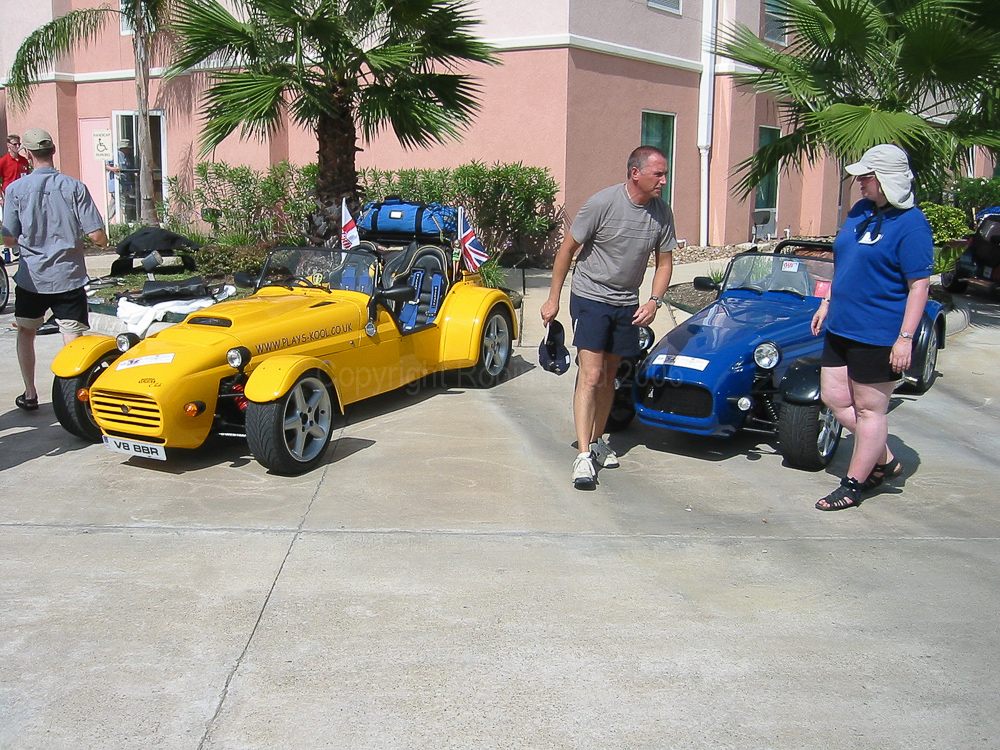 Preparing to leave our hotel near Houston - 16/09/05